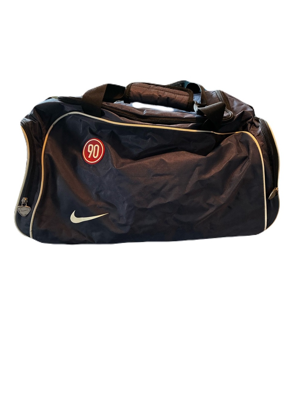 Vintage Y2K Nike Total 90 T90 Duffel Bag Blue Gold Soccer Gym Bag